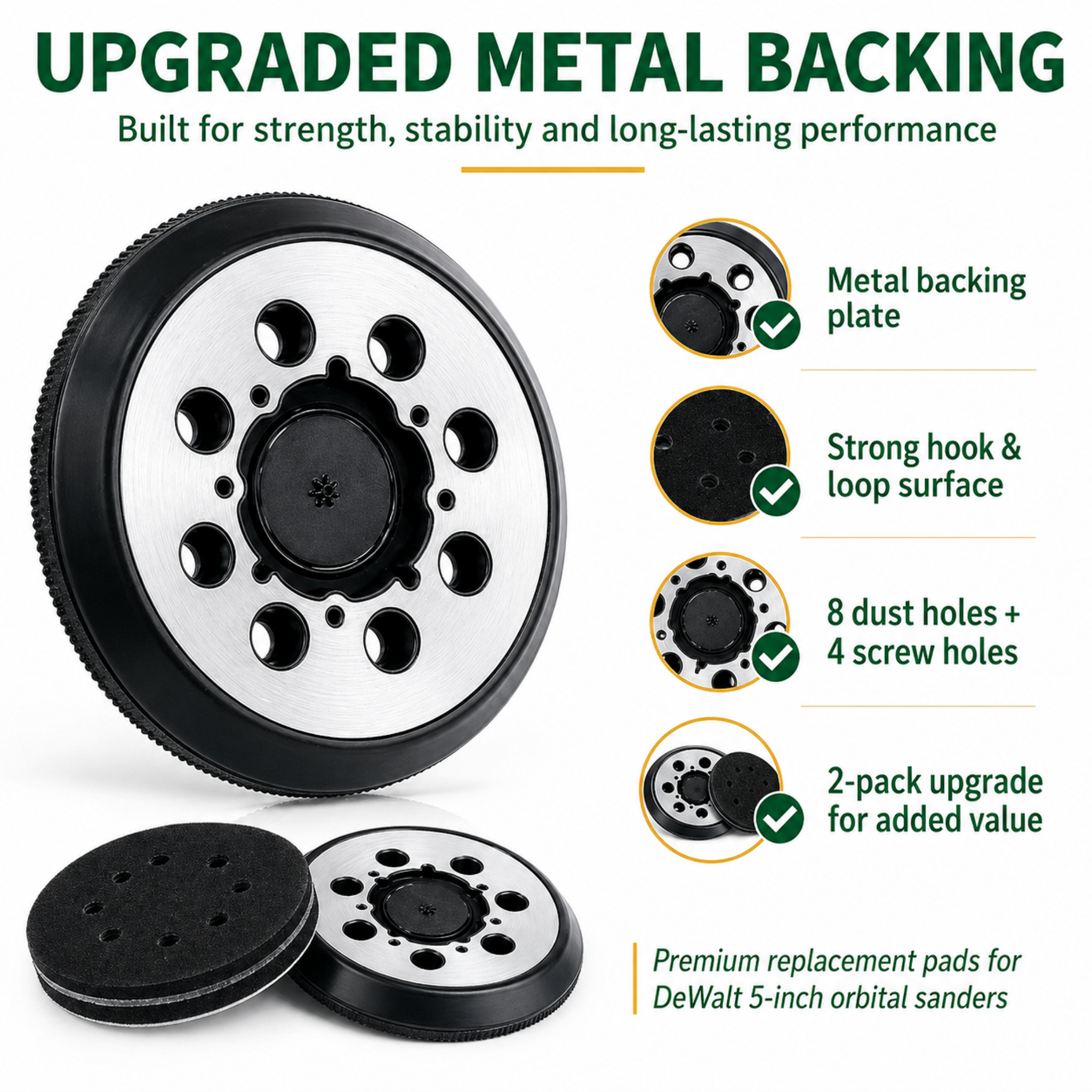 WALIFEVA Metal Backing Sander Pad 官方产品图片 07